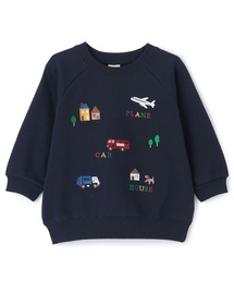 petit main（プティマイン）の「働く車刺しゅうトレーナー（スウェット・キッズ）」