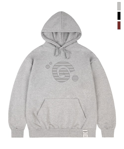 GRAVER（グレーバー）の「[ユニセックス]Gシンボルストライプフードパーカー_3カラー（パーカー・レディース・ブラック/ライトグレー/ワインレッド・SMALL/MEDIUM/LARGE）」の5枚目の写真