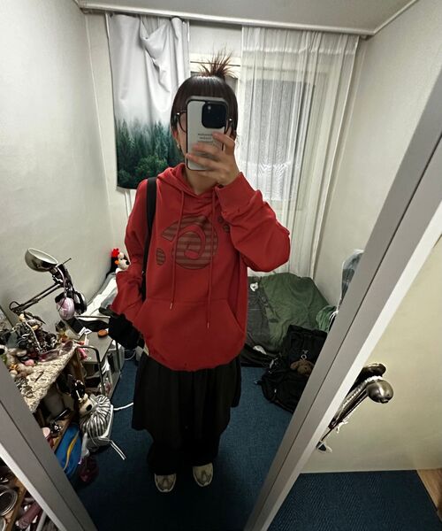 GRAVER（グレーバー）の「[ユニセックス]Gシンボルストライプフードパーカー_3カラー（パーカー・レディース・ブラック/ライトグレー/ワインレッド・SMALL/MEDIUM/LARGE）」の10枚目の写真