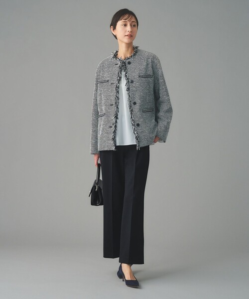 UNITED ARROWS（ユナイテッドアローズ）の「SPONGY タック ワイドパンツ（スラックス・レディース・オフホワイト/ブラック/ネイビー・40/38/36/34）」の20枚目の写真