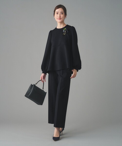 UNITED ARROWS（ユナイテッドアローズ）の「SPONGY タック ワイドパンツ（スラックス・レディース・オフホワイト/ブラック/ネイビー・40/38/36/34）」の22枚目の写真