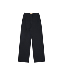 SIPT7022 One Tuck Side Banding Slacks_Black