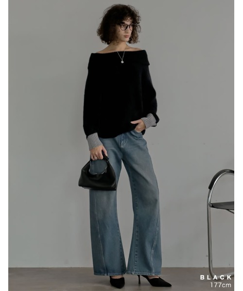 Re:EDIT（リエディ）の「タックデザインミュールパンプス（パンプス・レディース・ブラック・SMALL/MEDIUM/LARGE/X-LARGE）」の4枚目の写真