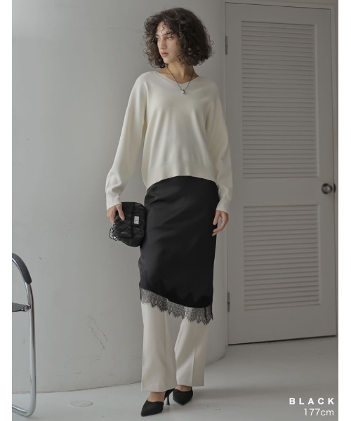 Re:EDIT（リエディ）の「タックデザインミュールパンプス（パンプス・レディース・ブラック・SMALL/MEDIUM/LARGE/X-LARGE）」の5枚目の写真