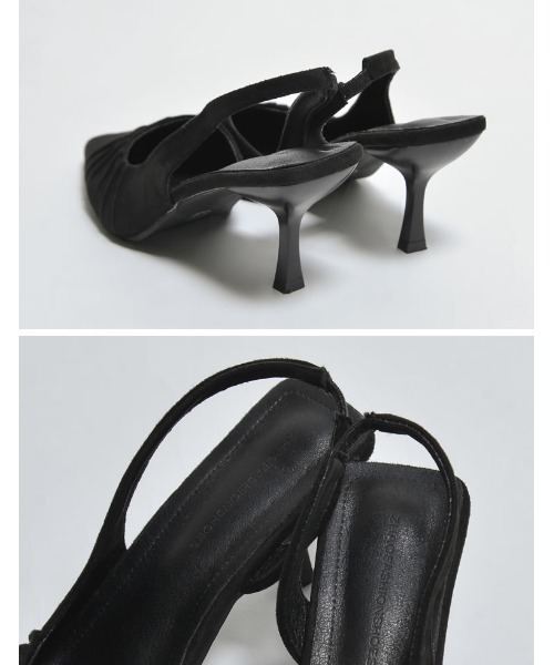 Re:EDIT（リエディ）の「タックデザインミュールパンプス（パンプス・レディース・ブラック・SMALL/MEDIUM/LARGE/X-LARGE）」の8枚目の写真