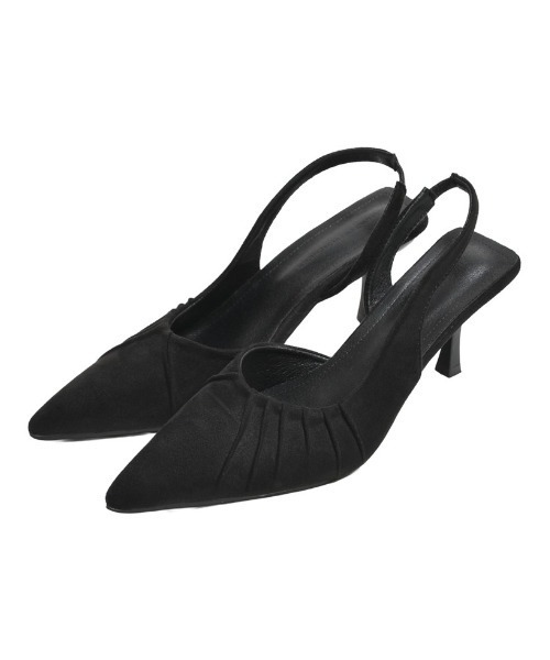 Re:EDIT（リエディ）の「タックデザインミュールパンプス（パンプス・レディース・ブラック・SMALL/MEDIUM/LARGE/X-LARGE）」の9枚目の写真