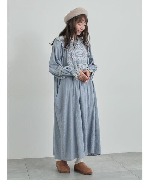 TSUHARU by Samansa Mos2ドビーバテンレースワンピースM TSUHARU by Samansa Mos2（ツハルバイサマンサモスモス）の「【WEB限定