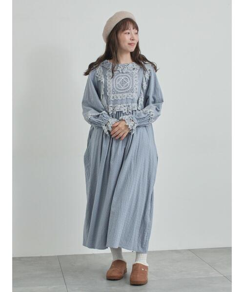 専用TSUHARU by Samansa Mos2 ドビーバテンレースワンピース セール】【WEB限定 Sサイズ】ドビーバテンレースワンピース