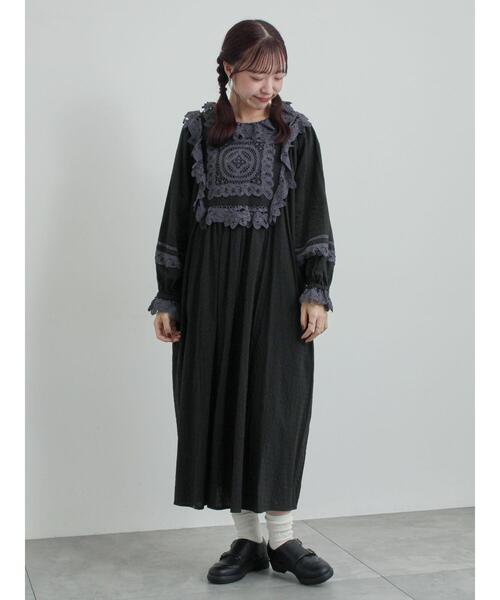 WEB限定 Sサイズ】ドビーバテンレースワンピース（ワンピース