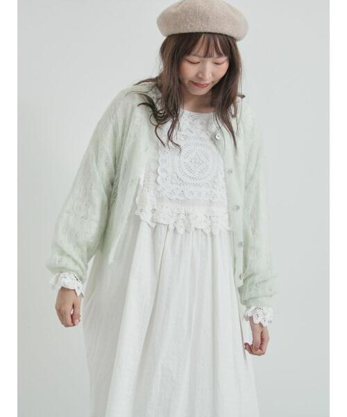 TSUHARU by SamansaMos2ドビーバテンレースワンピース セール】【WEB限定 Sサイズ】ドビーバテンレースワンピース