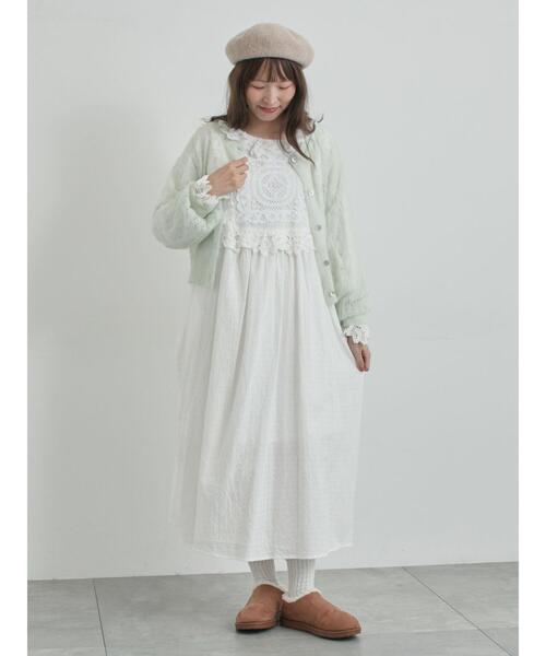 WEB限定 Sサイズ】ドビーバテンレースワンピース（ワンピース