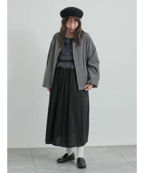 セール】【WEB限定 Sサイズ】ドビーバテンレースワンピース