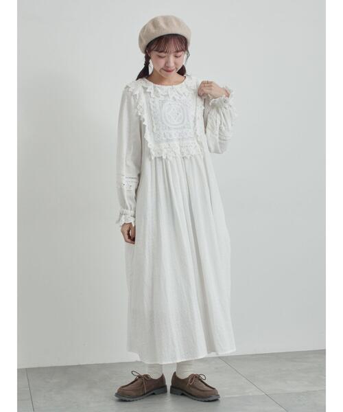 WEB限定 Sサイズ】ドビーバテンレースワンピース（ワンピース