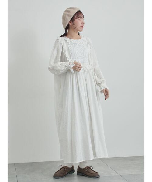 セール】【WEB限定 Sサイズ】ドビーバテンレースワンピース