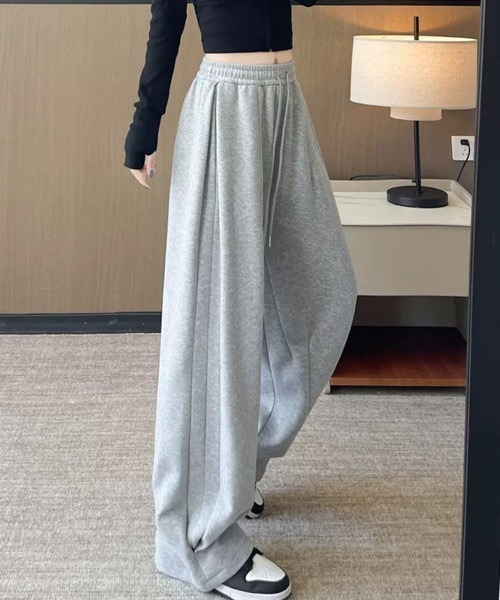 VIBGYOR（ヴィブジョー）の「【EIZZ/アイズ】ルーズフィットドローストリング スウェットパンツ（スウェットパンツ・レディース・グレー/ブラック/ネイビー・FREE）」の13枚目の写真