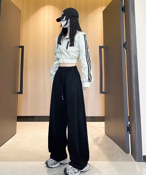 VIBGYOR（ヴィブジョー）の「【EIZZ/アイズ】ルーズフィットドローストリング スウェットパンツ（スウェットパンツ・レディース・グレー/ブラック/ネイビー・FREE）」の14枚目の写真