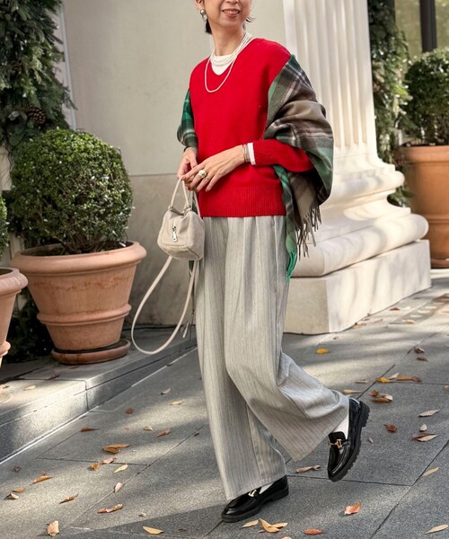 MICO COULIER（ミコクリエ）の「ストライプタックパンツ（その他パンツ・レディース・グレー系その他/ブラウン系その他・36/38）」の11枚目の写真