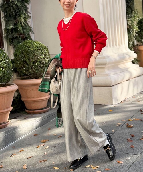 MICO COULIER（ミコクリエ）の「ストライプタックパンツ（その他パンツ・レディース・グレー系その他/ブラウン系その他・36/38）」の13枚目の写真