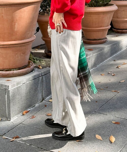 MICO COULIER（ミコクリエ）の「ストライプタックパンツ（その他パンツ・レディース・グレー系その他/ブラウン系その他・36/38）」の16枚目の写真