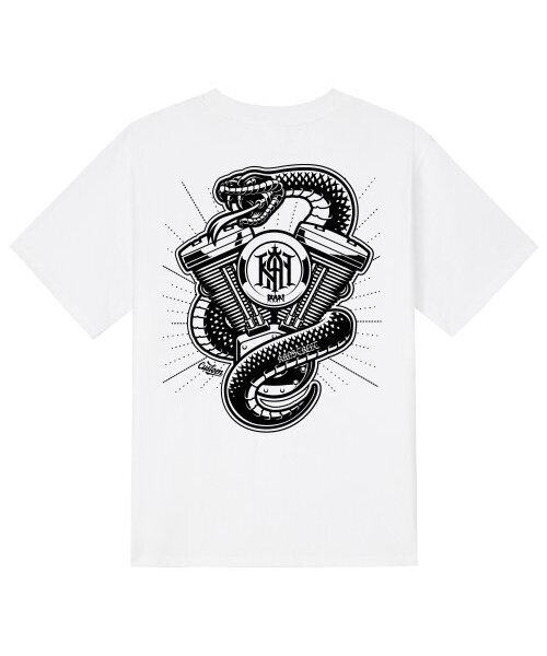 KAN6312(カン6312)の「KTW0188 ホットロード 半袖Tシャツ ホワイト(Tシャツ/カットソー・メンズ・その他・LARGE/MEDIUM/X-LARGE/SMALL)」の1枚目の写真
