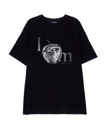 ASTRAL PROJECTION（アストラルプロジェクション）の「アップル スーピマコットン ラウンドネック 半袖Tシャツ_ブラック（Tシャツ/カットソー）」