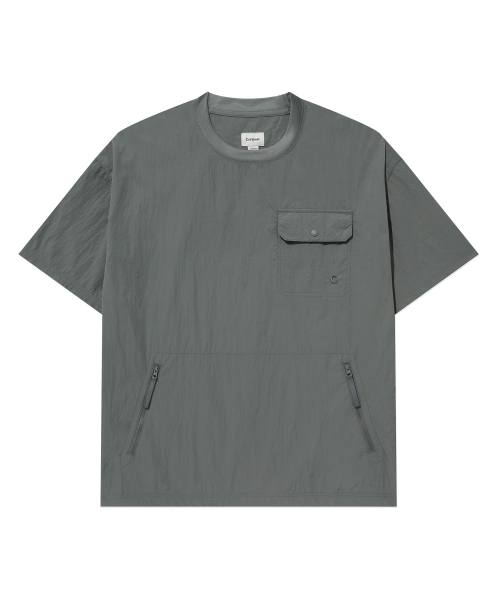 COVERNAT(カバーナット)の「ウーブンユーティリティTシャツSage Gray(Tシャツ/カットソー・レディース・その他・SMALL/MEDIUM/LARGE/X-LARGE/XX-LARGE)」の2枚目の写真