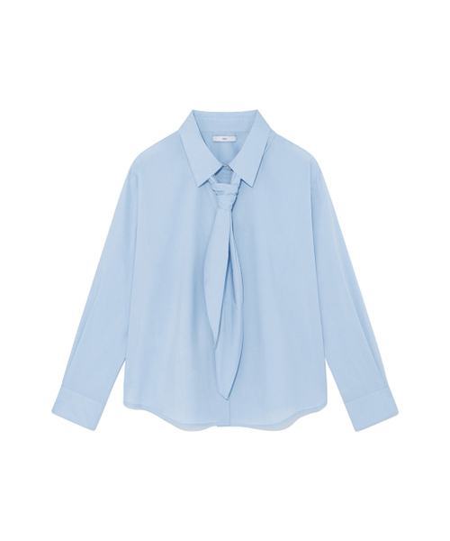 Kijun(キジュン)の「Scarf Oversized Shirt Blue(シャツ/ブラウス・レディース・その他・SMALL/LARGE/MEDIUM)」の2枚目の写真