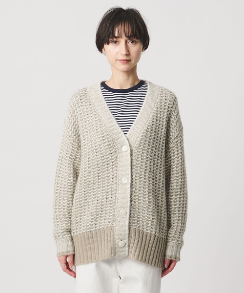 UNITED ARROWS（ユナイテッドアローズ）の「カラーミックス インレイド カーディガン（カーディガン/ボレロ・レディース・ベージュ/ピンク・FREE）」の15枚目の写真