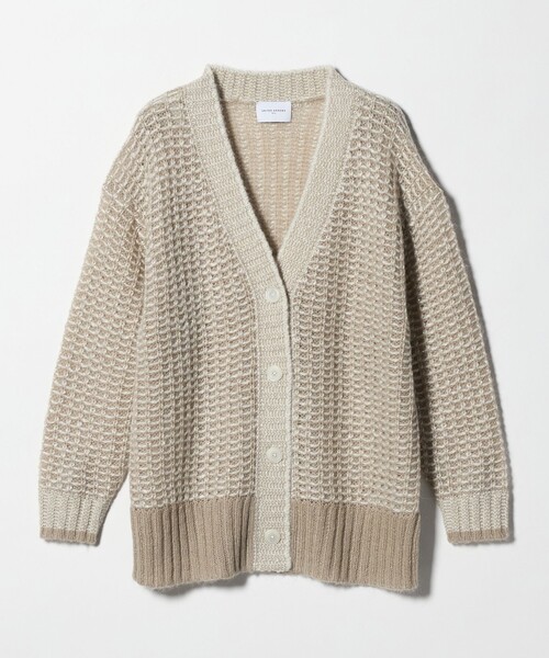 UNITED ARROWS（ユナイテッドアローズ）の「カラーミックス インレイド カーディガン（カーディガン/ボレロ・レディース・ベージュ/ピンク・FREE）」の3枚目の写真