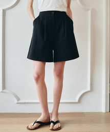 LOEIL（ロエイユ）の「ピンタックバミューダコットンパンツ - ブラック（その他パンツ）」