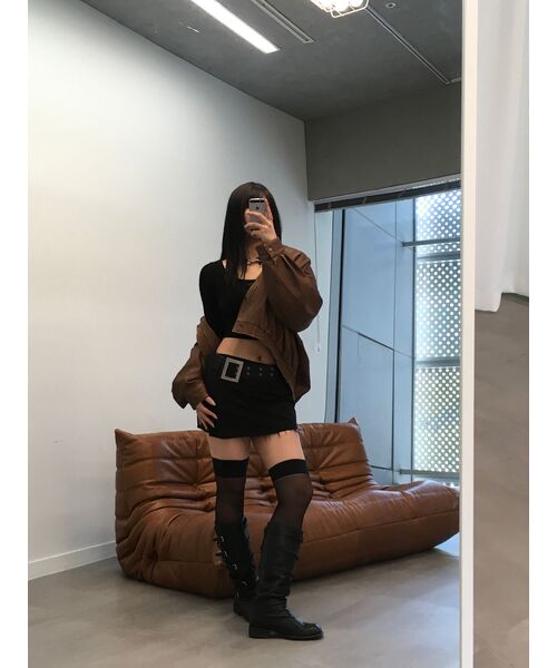 LADY VOLUME(レディーボリューム)の「465-1 VINTAGE COATED LEATHER LOOSE FIT JUMPER_CAMEL(ライダースジャケット・レディース・その他・FREE)」の19枚目の写真