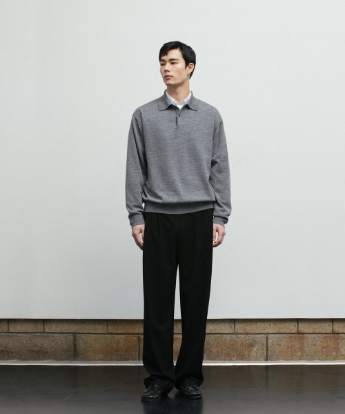 BLANKROOM（ブランクルーム）の「ポロニット_メランジェグレー（ニット/セーター・レディース・その他・1/2/3）」の2枚目の写真