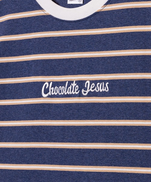 Chocolate Jesus (チョコレートジーザス )の「OG LOGO BORDER SS TEE(Tシャツ/カットソー・メンズ・ネイビー/グレー・XX-LARGE/X-LARGE/LARGE/MEDIUM)」の3枚目の写真