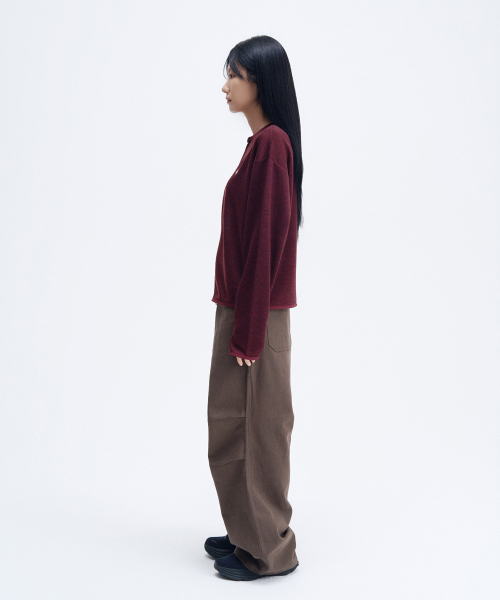 SLOW RECORD HOUSE(スローレコードハウス)の「ダブルピンタックコットンパンツ_ブラウン(その他パンツ・レディース・その他・LARGE/MEDIUM/SMALL)」の10枚目の写真