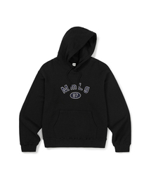 [Mmlg] MM APLIQUE HOODIE (EVERY BLACK)