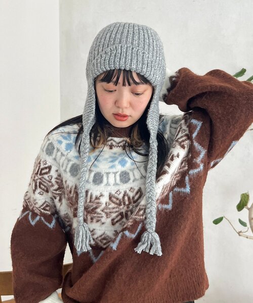 CPCM（シーピーシーエム）の「ニットフライトキャップ（キャップ・レディース・ベージュ/ブラック/グレー・FREE）」の19枚目の写真