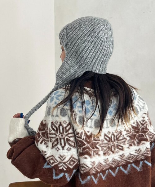 CPCM（シーピーシーエム）の「ニットフライトキャップ（キャップ・レディース・ベージュ/ブラック/グレー・FREE）」の17枚目の写真