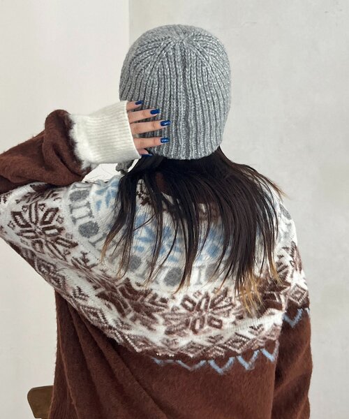 CPCM（シーピーシーエム）の「ニットフライトキャップ（キャップ・レディース・ベージュ/ブラック/グレー・FREE）」の16枚目の写真