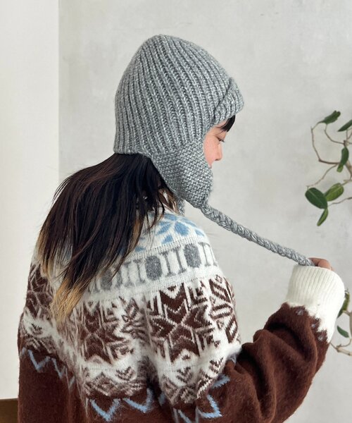 CPCM（シーピーシーエム）の「ニットフライトキャップ（キャップ・レディース・ベージュ/ブラック/グレー・FREE）」の15枚目の写真