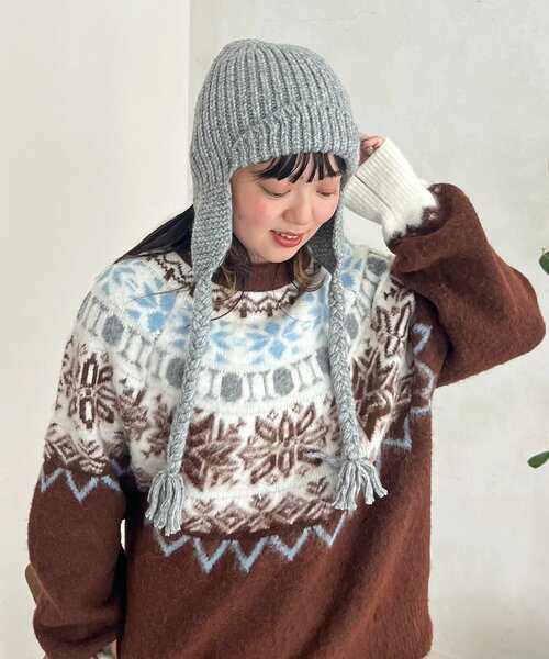 CPCM（シーピーシーエム）の「ニットフライトキャップ（キャップ・レディース・ベージュ/ブラック/グレー・FREE）」の13枚目の写真