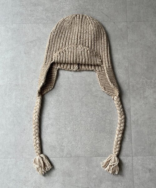 CPCM（シーピーシーエム）の「ニットフライトキャップ（キャップ・レディース・ベージュ/ブラック/グレー・FREE）」の7枚目の写真