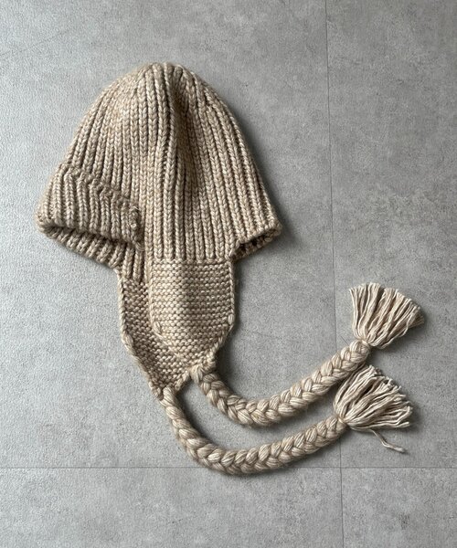 CPCM（シーピーシーエム）の「ニットフライトキャップ（キャップ・レディース・ベージュ/ブラック/グレー・FREE）」の6枚目の写真