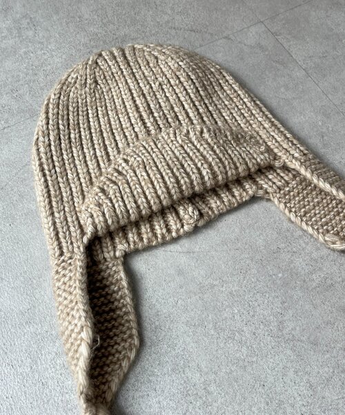CPCM（シーピーシーエム）の「ニットフライトキャップ（キャップ・レディース・ベージュ/ブラック/グレー・FREE）」の5枚目の写真