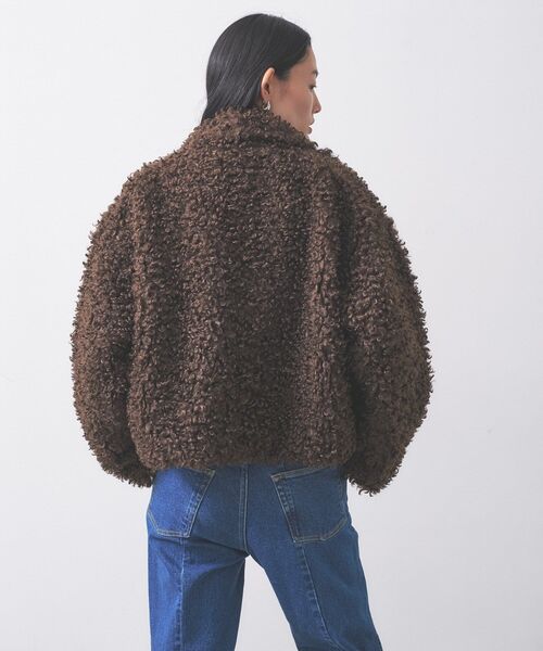 GALLEST(ギャレスト)の「【再入荷】プードルファージャケット(ブルゾン・レディース・ブラウン系/ブラウン系その他/オフホワイト・38)」の7枚目の写真