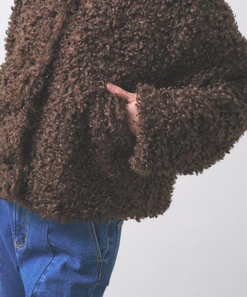 GALLEST(ギャレスト)の「【再入荷】プードルファージャケット(ブルゾン・レディース・ブラウン系/ブラウン系その他/オフホワイト・38)」の9枚目の写真