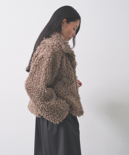 GALLEST(ギャレスト)の「【再入荷】プードルファージャケット(ブルゾン・レディース・ブラウン系/ブラウン系その他/オフホワイト・38)」の17枚目の写真
