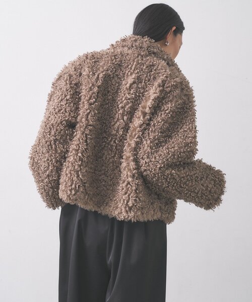 GALLEST(ギャレスト)の「【再入荷】プードルファージャケット(ブルゾン・レディース・ブラウン系/ブラウン系その他/オフホワイト・38)」の18枚目の写真