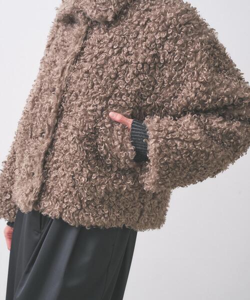 GALLEST(ギャレスト)の「【再入荷】プードルファージャケット(ブルゾン・レディース・ブラウン系/ブラウン系その他/オフホワイト・38)」の19枚目の写真