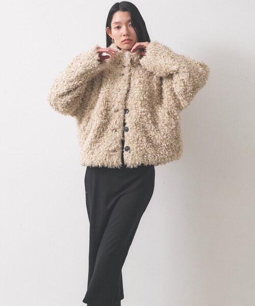 GALLEST(ギャレスト)の「【再入荷】プードルファージャケット(ブルゾン・レディース・ブラウン系/ブラウン系その他/オフホワイト・38)」の22枚目の写真