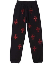 A‘gem 9（エージェムナイン）の「A'GEM/9 × .kom 『UNKNOWN LONDON/アンノウン ロンドン』 Cross Rhinestone Jogger②/クロスラインストーンジョガー②（スウェットパンツ）」